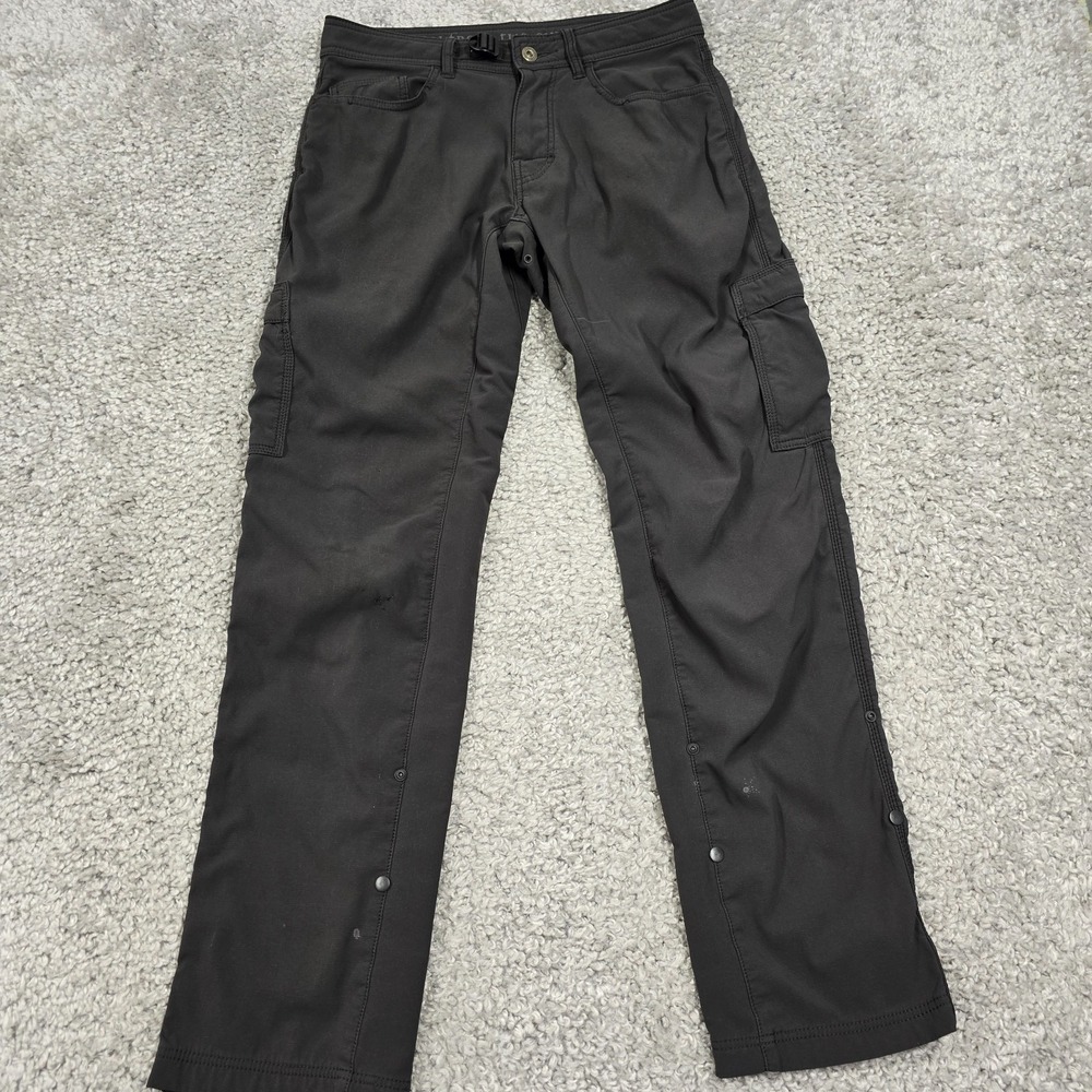PrAna Mens Nylon Stretch Hiking Pants Gray Size 30x32 Outdoor Trail‎ Travel